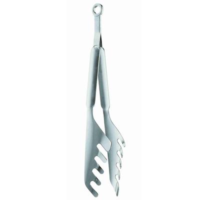 Spaghettizange RÖSLE, silber (edelstahlfarben), L:30cm, Edelstahl 18/10, Küchenzangen, zum Servieren von Teigwaren, Edelstahl 18/10, spülmaschinengeeignet