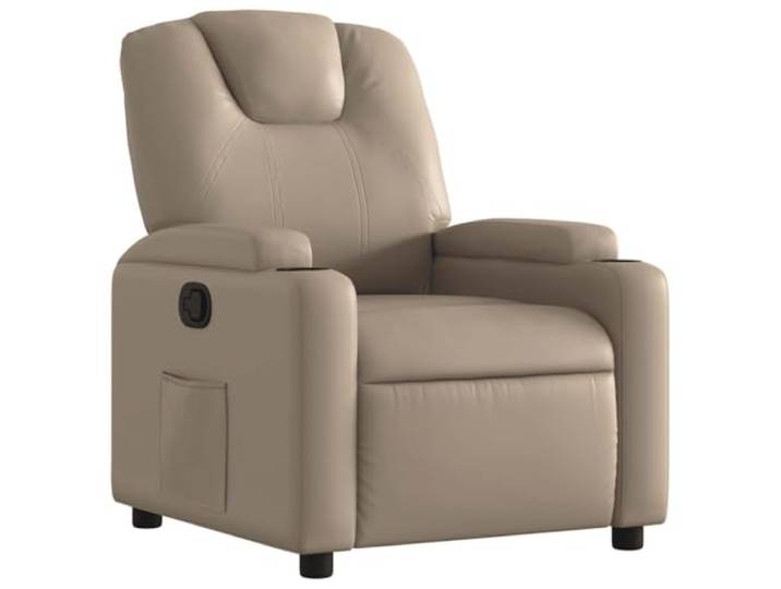 Heofavd Relaxsessel mit Liegefunktion Kunstleder Cappuccino-Braun