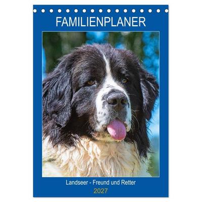 Familienplaner Landseer - Freund und Retter (Tischkalender 2027 DIN A5 hoch), CALVENDO Monatskalender