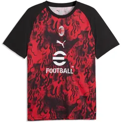 Puma, Herren, Sportshirt, ACM Warm Up Jersey (L), Rot, Schwarz
