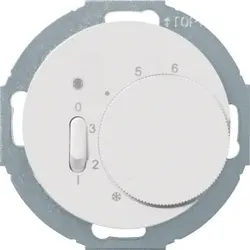 Hager WLN5030WG Temperaturregler mit Öffner, Wippschalter und LED R.classic polarweiß, glänzend