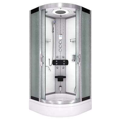 AcquaVapore Dampfdusche Duschkabine Sauna Dusche D58-50M3-EC 90x90 cm mit 2K Scheiben Versiegelung