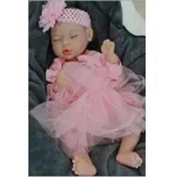 Reborn Babypuppe Mädchen mit rosa Tüllrock – 43 cm
