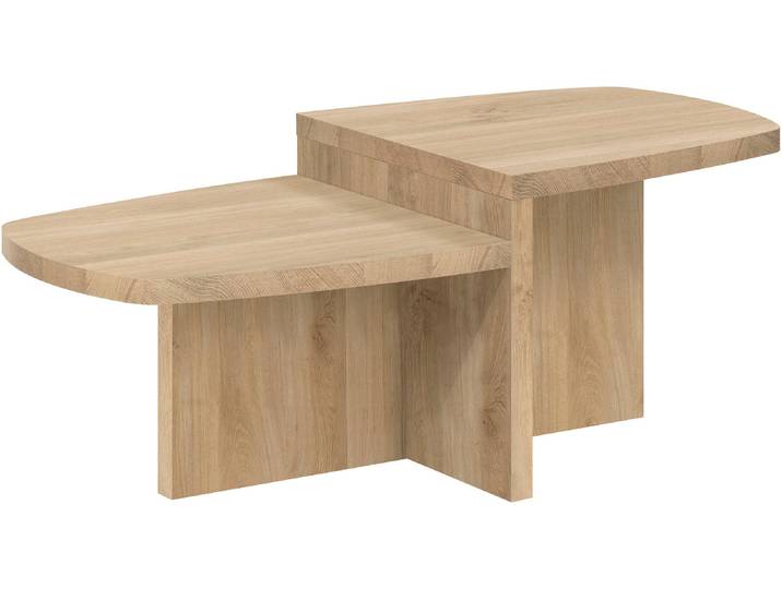 Couchtisch OMG DESIGN CUBIK-5 , braun (fresh oak, schwarz, fresh oak), B:120cm H:45cm T:60cm, Tische, Couchtisch
