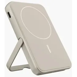5000 mAh Powerbank USB Typ-C Kabelloses Laden  Wireless Magnetic (Sand) 