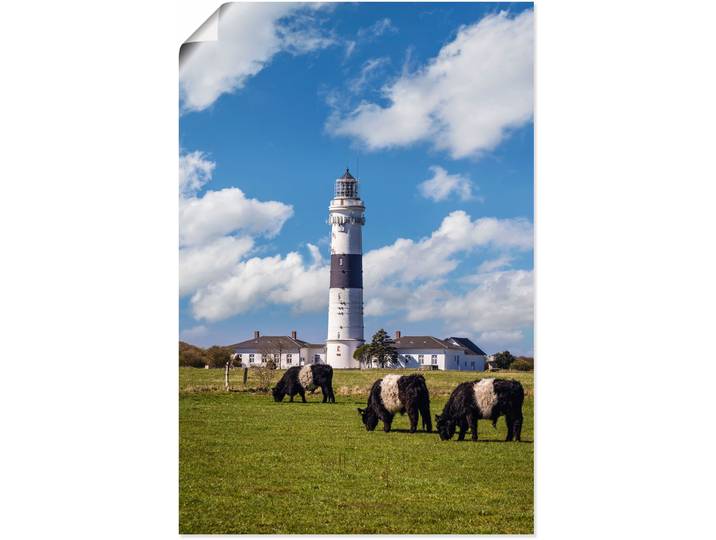Poster ARTLAND Leuchtturm Langer Christian Kampen Sylt , blau (farbe bild(er): blau), B:40cm H:60cm, Bilder, Poster, ohne Rahmen