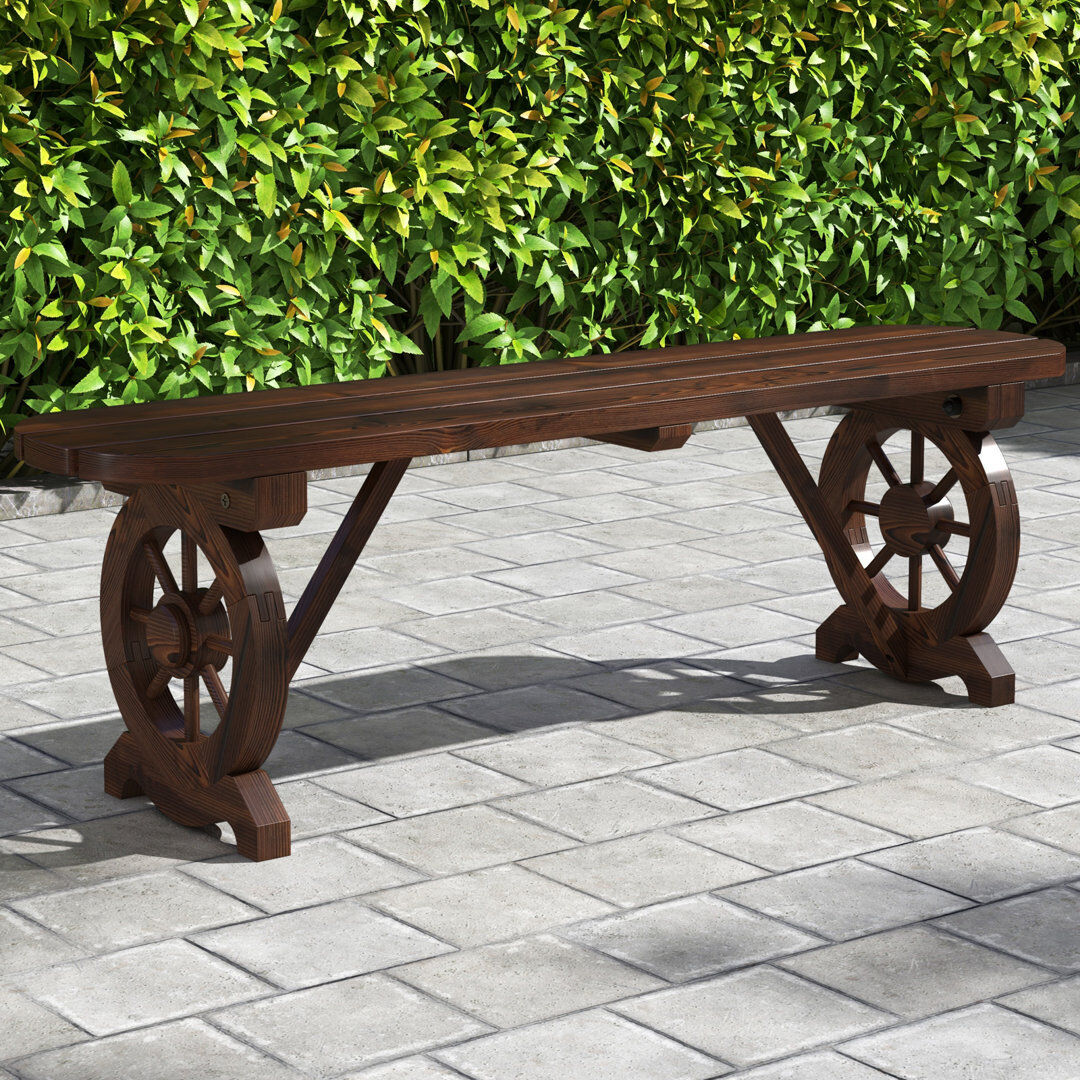 Brambly Cottage Outdoor Bench Brown 37cm H X 120cm W X 28cm D