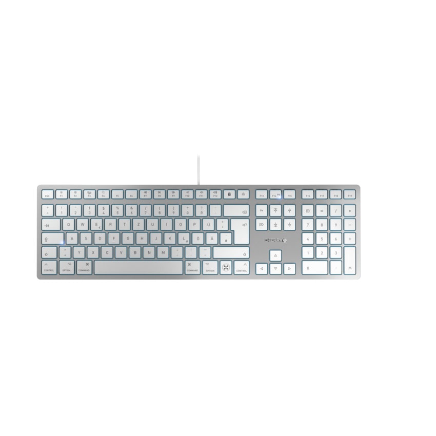 Cherry KC 6000C für Mac Tastatur kabelgebunden, Silber