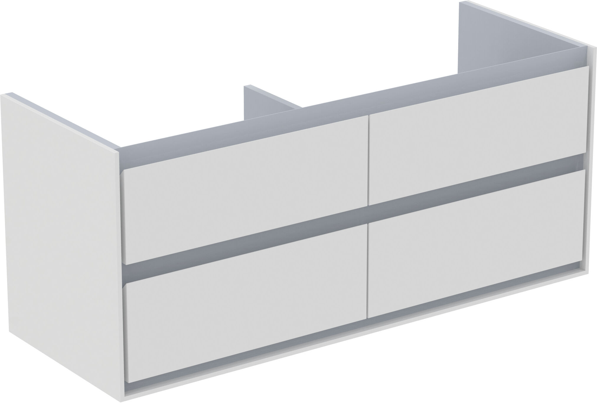 Air Ideal Standard Connect Air Ideal Standard E0822KN 120x51.7x44cm, 4 coulissants, blanc brillant / gris clair mat