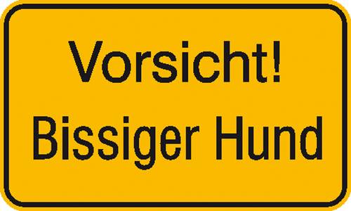 SafetyMarking 11.5599 Hinweisschild Bissiger Hund Aluminium (B x H) 250mm x 150mm 1St.