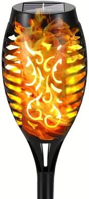 Uplift Picks Solar Flame Torch Lights Create Warm Flickering Glow For Outdoor Gardens 1 Pc