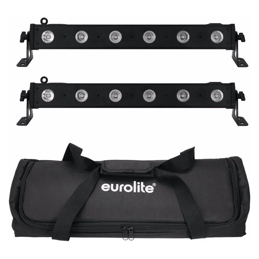 Eurolite Set 2x LED BAR-6 QCL RGBW + Soft Bag (4 W, LED) (20000404)