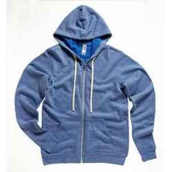 Bella+Canvas Unisex Triblend Kapuzen Sweatjacke 3909 blue triblend (heather) XS
