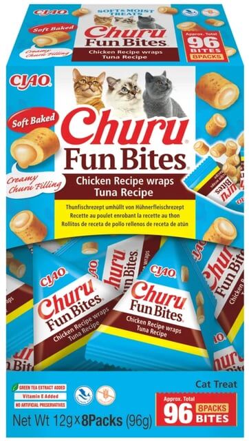 Churu Cat Fun Bites Receta de Pollo con Atún 8 uds x 12g