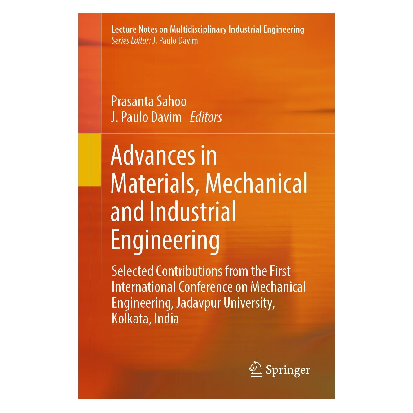 Springer Advances in Materials, Mechanical and I (Englisch, Hardcover, J. Paulo Davim, Prasanta Sahoo) (9783319969671)