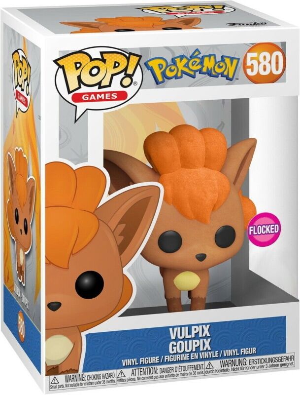 Funko Pop! Vinyl Games Pokémon Flocked Vulpix #580 Vinyl Figure #580