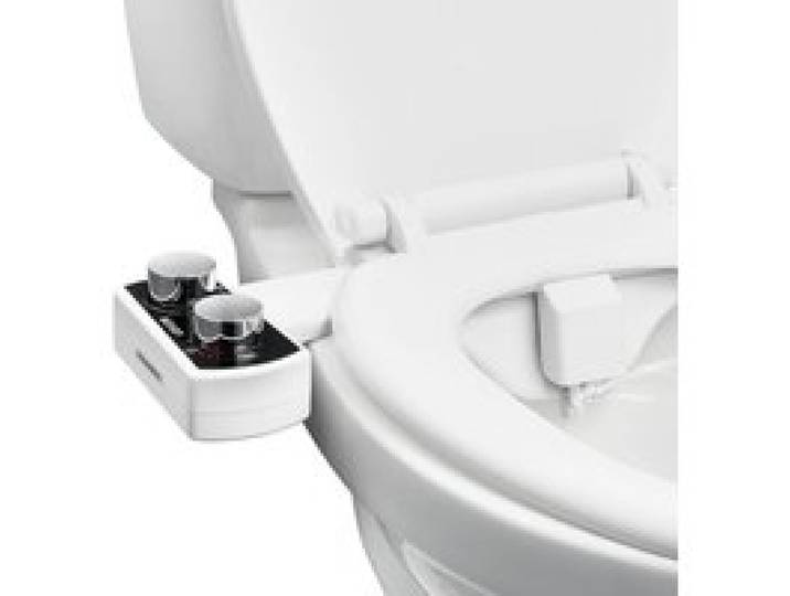 VEVOR Pulvérisateur Bidet Non Électrique, Accessoire pour Bidet Toilette avec Pression d'Eau Réglable, Doubles Buses Rétractables, Eau Froide, Facile à Installer, pour Lavage Arrière et Féminin