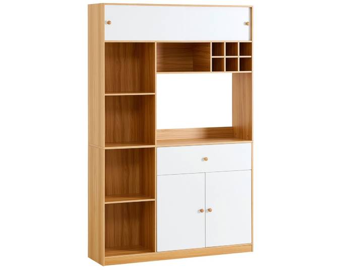 HIGHBOARD mit LED Mikrowellenfach & 3 Türen