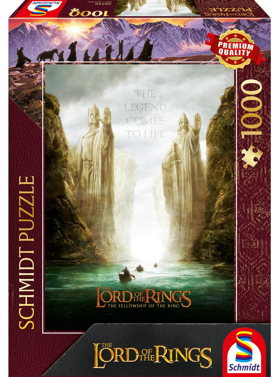 Schmidt Spiele Puzzel Lord of the Rings - De Ringgezworen 1000 stukjes