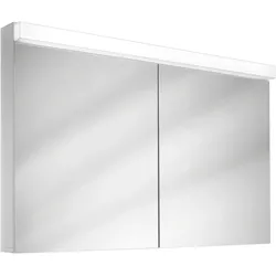 Schneider LOW Line LED-Spiegelschrank, 2 Türen 60/60cm, 1195x120x756, Beleuchtung oben, 4000K, 151.320.02.02, Ausführung: EU-Norm/Korpus weiß/4000K