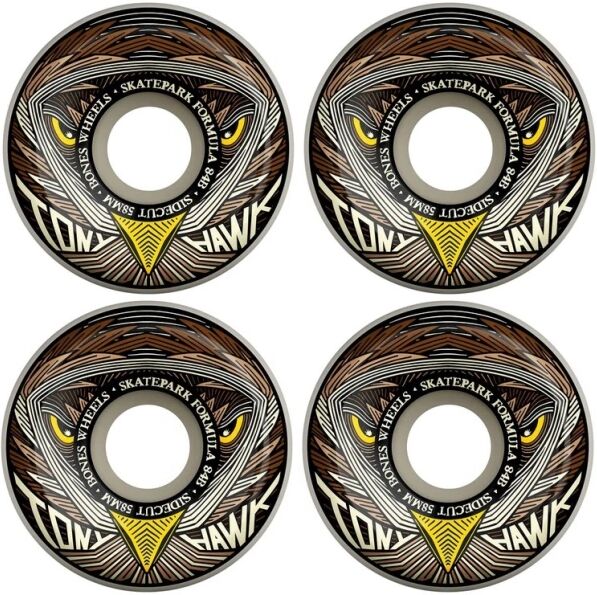 Ruote Skateboard Bones Tony Hawk Night Pro SPF Sidecuts (58mm - Hawk)