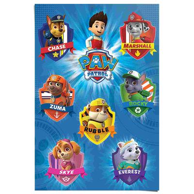 Poster REINDERS "Paw Patrol", blau (farbe bild(er): blau), B:61cm H:91,5cm T:0,1cm, Papier, Bilder, Poster