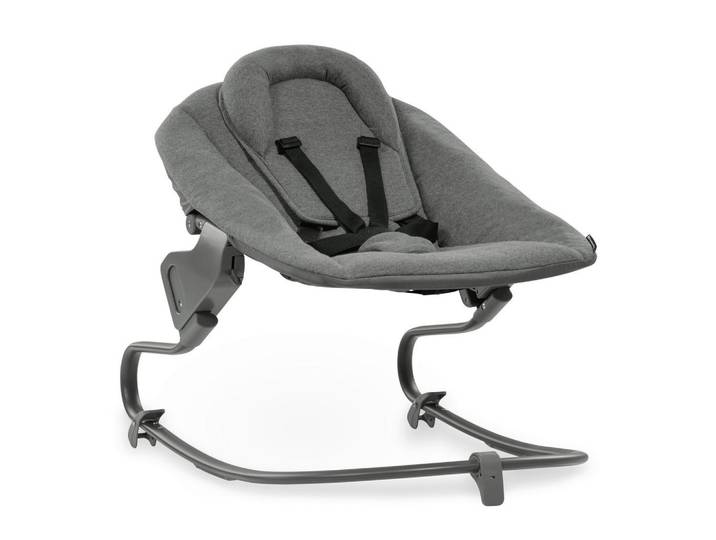 Hauck Hochstuhlliege Alpha Bouncer Premium, Anthrazit, 66x51x49 cm, 5-Punkte-Sicherheitsgurt, Bezug abnehmbar und maschinenwaschbar, Liegefunktion ab Geburt, nutzbar als Liege Wippe, ideal zum Füttern auf Augenhöhe, Babymöbel, Hochstühle & Zubehör, Hochstuhlzubehör, Hochstuhl Babyaufsatz