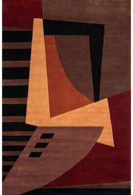 Momeni New Wave Hand Tufted New Zealand Wool Contemporary Geometric Area Rug.
