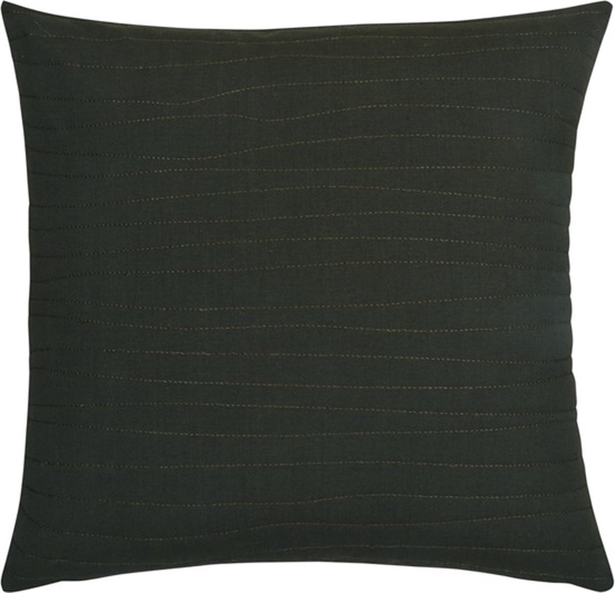 Linen & More Uneven Stitching Kussen - Khaki - 45 x 45 cm