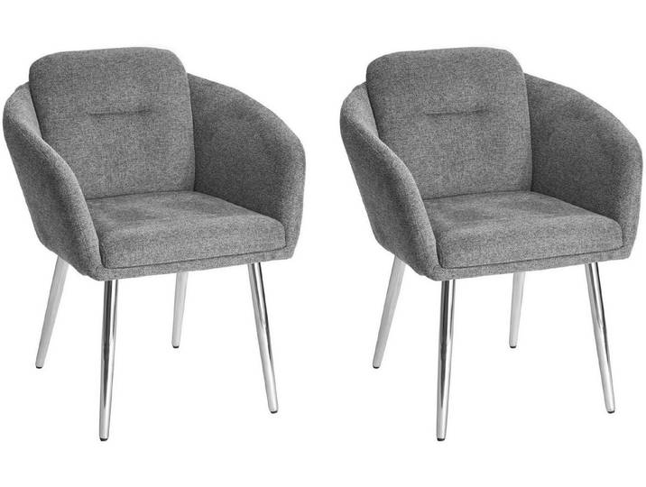 LeGer Home by Lena Gercke Esszimmerstuhl Fleur (Set, 2 St), Strukturstoff, ergonomisches Design, gesteppte Rückenlehne