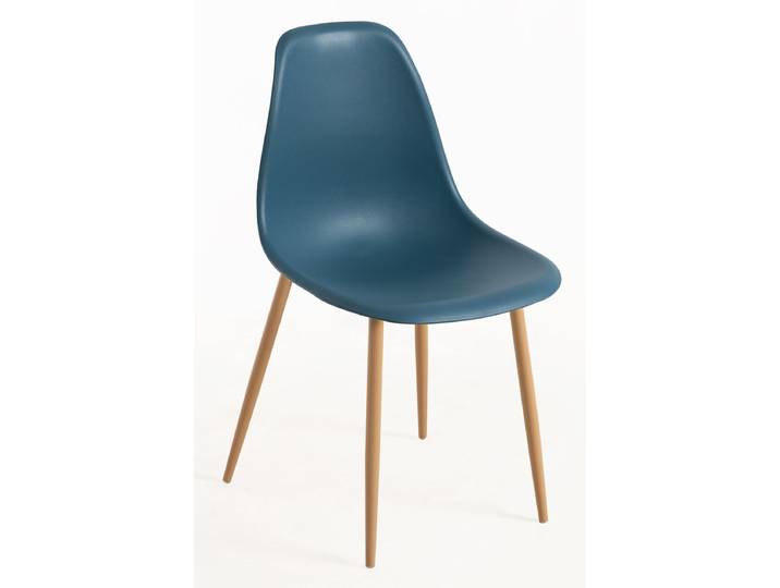 4er Set Mykle Stühle - Blau Öl