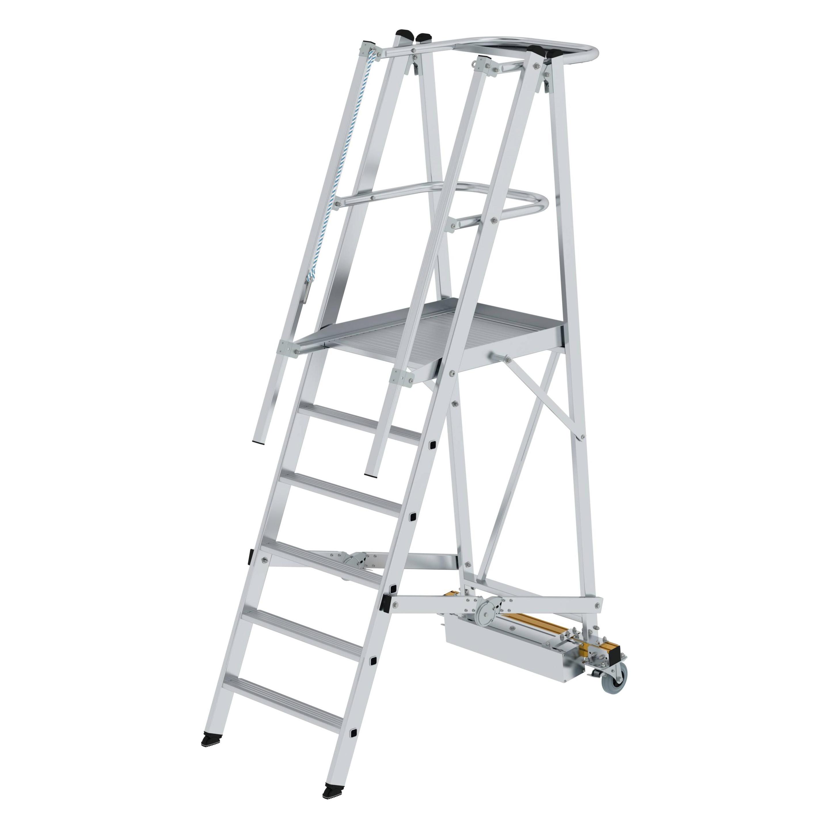 Munk Plattformleiter klappbar mit schmalem Fahrwerk 6 Stufen (Plattformleiter, 60 cm) (052706)