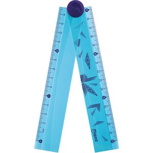 Maped Lineal 281020, Arctic, 15/30 cm, klappbar, Kunststoff, blau transparent