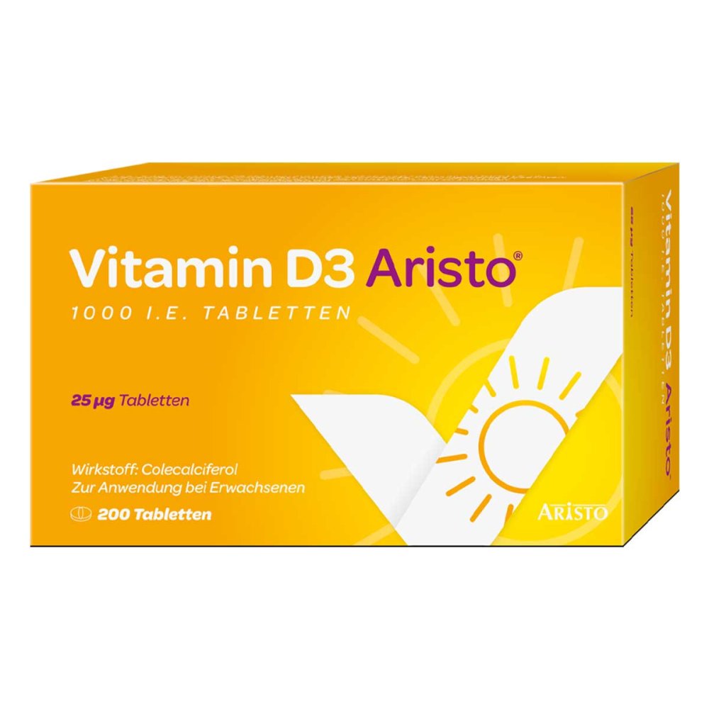 Aristo Pharma GmbH Vitamin D3 Aristo 1000 I.E. Tabletten 20009629
