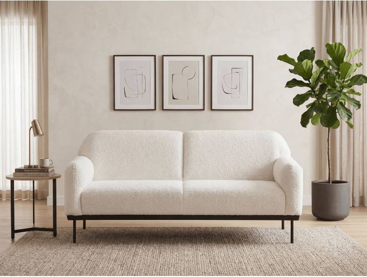 Weißes Designer-Sofa ANDERSON