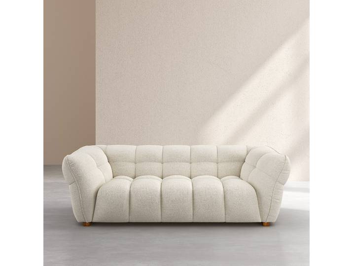 HABITAT - Canapé 3 places en tissu chenille Nino - Crème - Dalvi