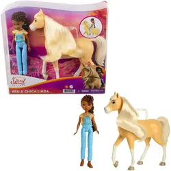 Mattel Dreamworks Spirit Puppe Pru (ca. 18 cm) & Pferd Chica Linda (ca. 20 cm)