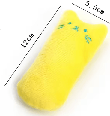 Inspire Curations MintyPaw Catnip Plush Chew Toy large Yellow