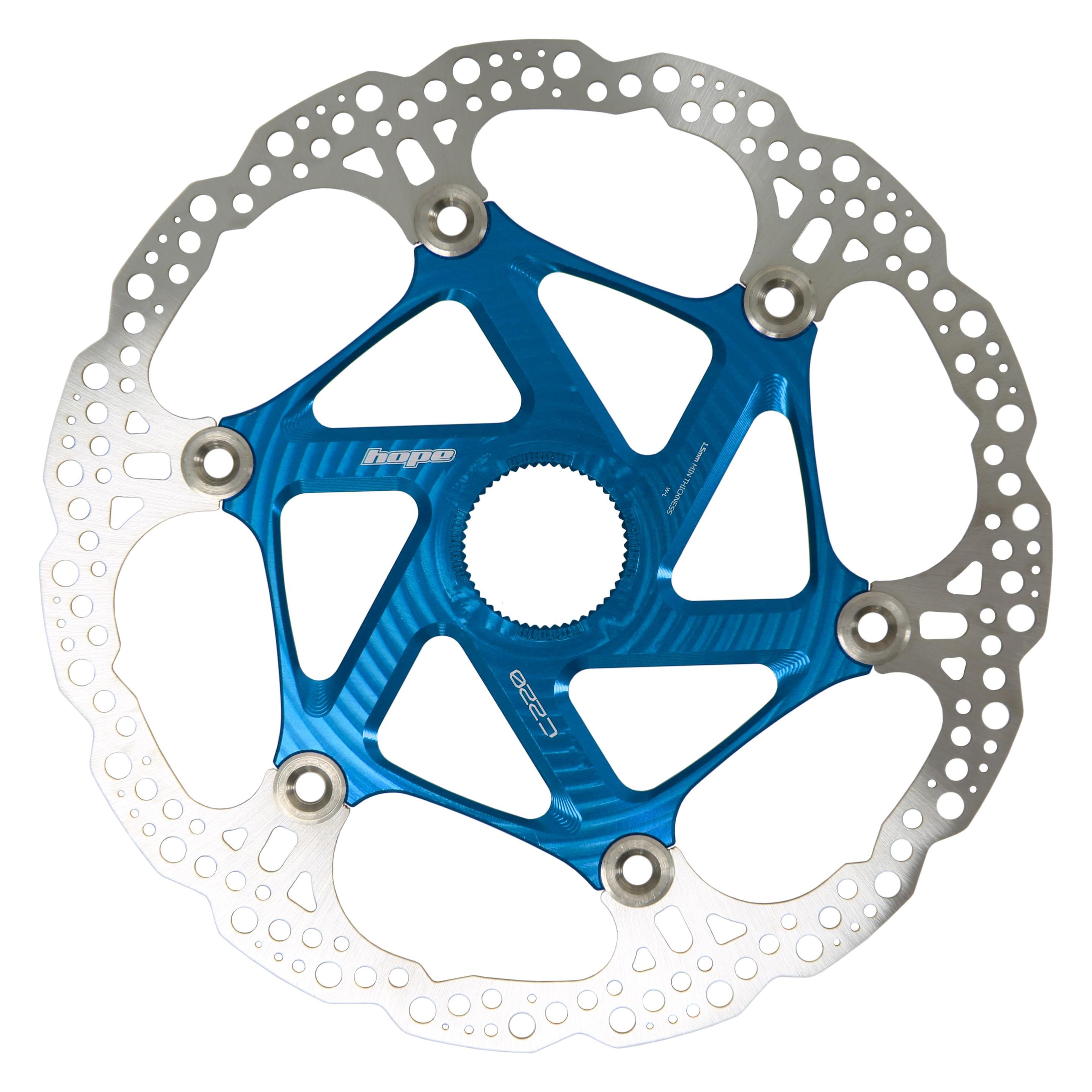 Hope Floating Disc Bremsscheibe - Center Lock - blau (220 mm) (HBSP435220CLB)