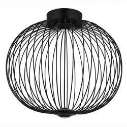 Deckenlampe Deckenleuchte Flurlampe LED Gitter Wohnzimmerlampe schwarz D 50 cm
