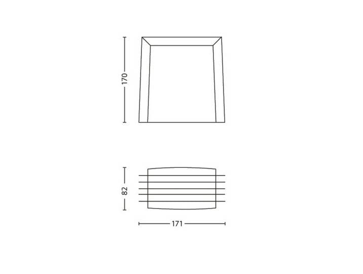 Philips Aussenwandleuchte Shades, dimmbar, alu / grau / zink, Aluminium, Modern, Wandleuchte außen