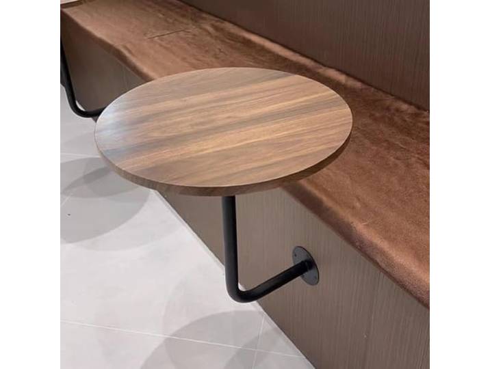 Wandtisch Rund E0 Platte Metallhalterung 2 Größen 35x40 40x40cm Runde Wandtisch für Café Bar und Restaurant(A,35cm/13.7in)