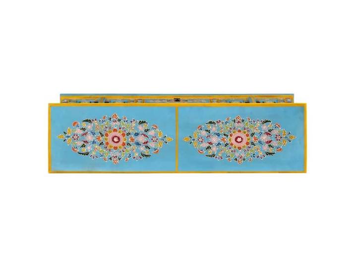 Cabinet TV - Bleu - Meuble TV pour Télévision - 1 PC - bleu 110x30x40 cm bois massif de manguier T402