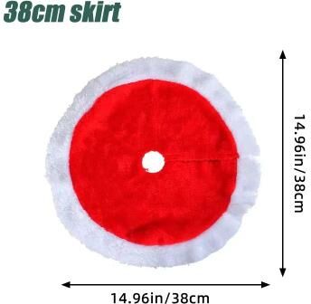 Inspire Curations Red Snowflake Mini Christmas Tree Skirt Tabletop Christmas Tree Mat red 3pcs