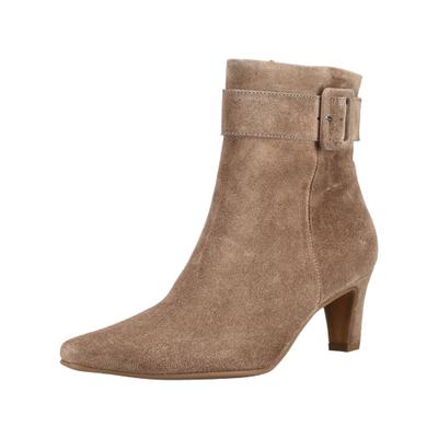 Stiefelette PAUL GREEN "Paul Green Stiefelette Veloursleder", Damen, Gr. 38, beige, Veloursleder, Schuhe Stiefelette