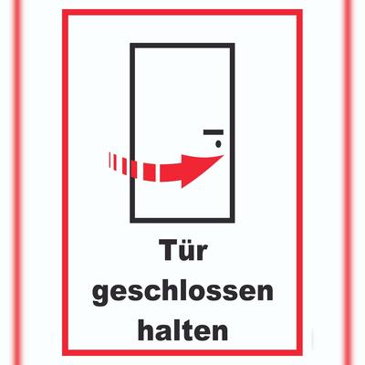 HB-Druck Tür geschlossen halten Schild A0 (841x1189mm)