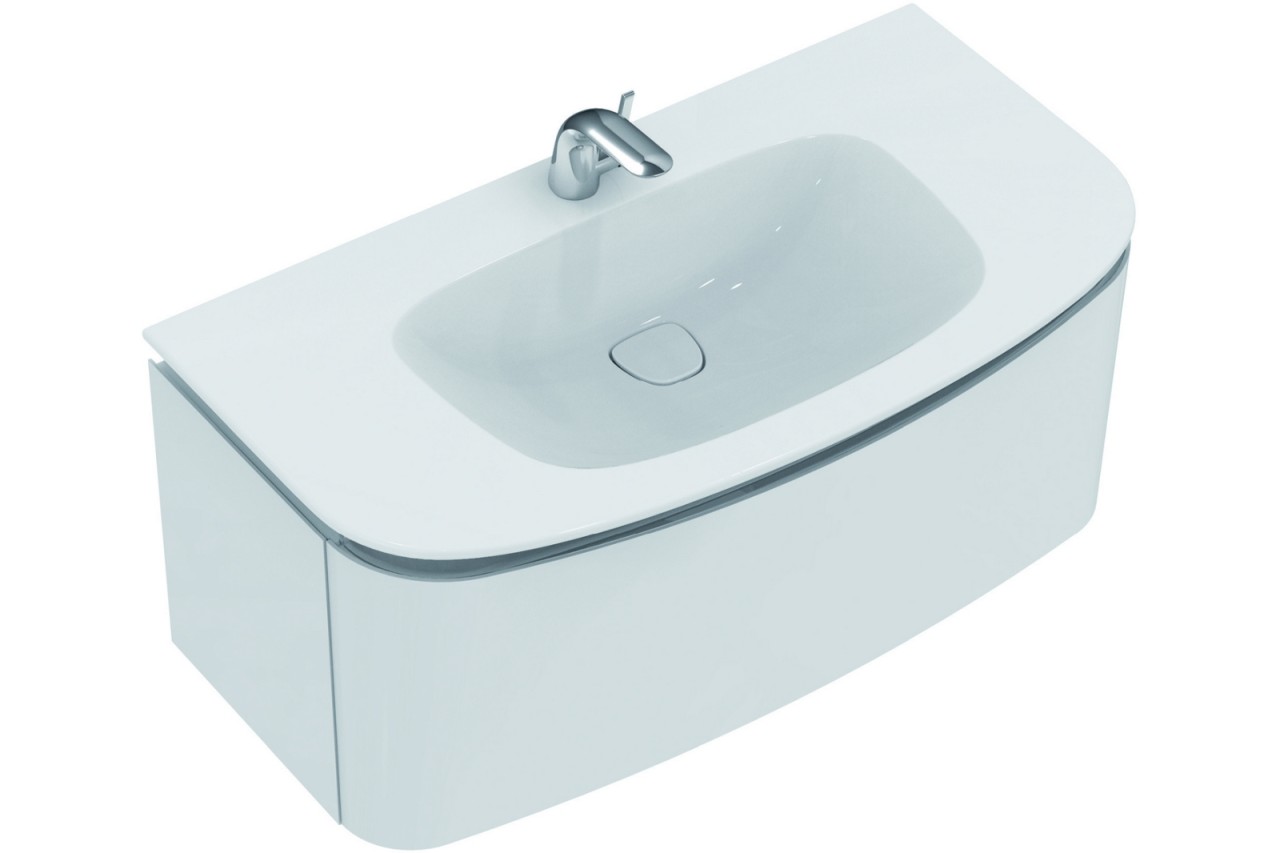 Ideal Standard Ersatzteil Schubladenfront DEA, f.T7852S3, m. Ablaufgarn., Hgl.hellbraun lackiert, TV TV599S3