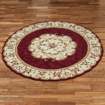 Nourison / Exclusives "Evalina Round Rug, 5'6"" Round, Burgundy"