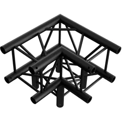 Milos Pro-30 Square G Truss - Corner 3-way QLU30 - 90° corner - black