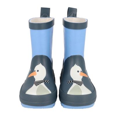 Gummistiefel MAXIMO, Mädchen, Gr. 19, blau (dunkelmarine, blau washed), Obermaterial: 100% Gummi, Schuhe Gummistiefel, zuverlässiger Regenschutz, gefüttert, Profilsohle